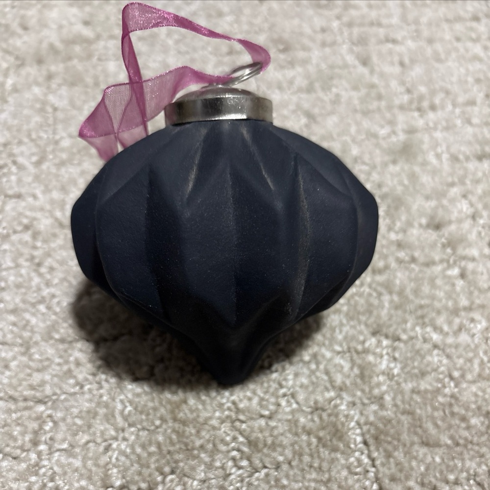 Karma Gifts Faceted Drop Glass Ornament 3.5” Gunmetal